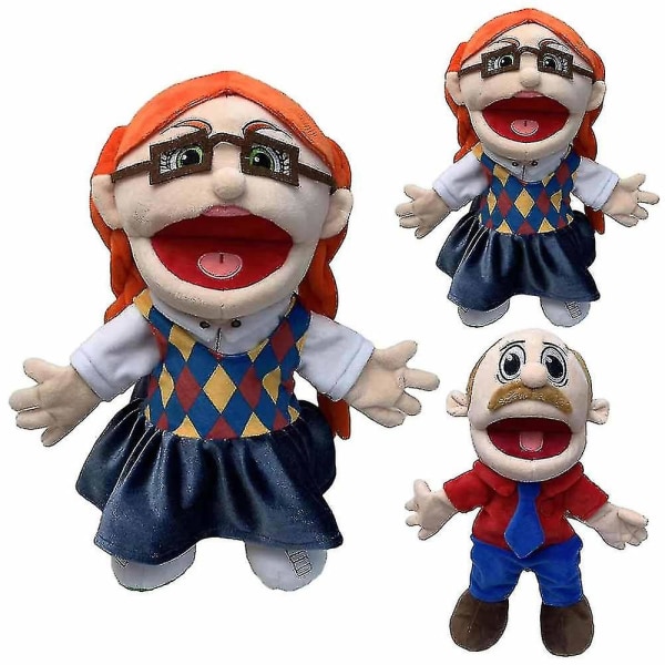 Jeffy Puppet Myk Plysj Hånddukke Spøkefugl Dukke Med Fungerende Munn B