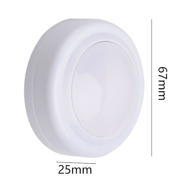 Natlampe med 16 farveskiftende LED-pucklys, batteridrevet, dæmpbar, under skabslys, trådløs, med 2 fjernbetjeninger og timer 3 pcs