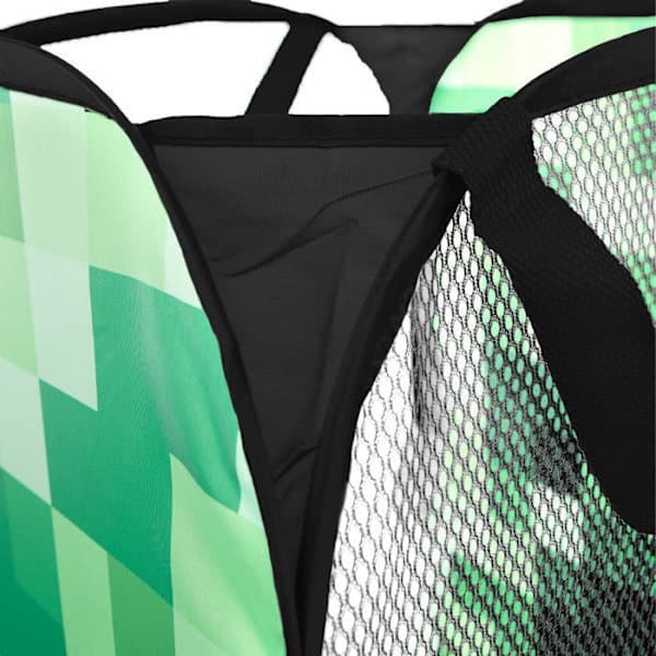 'Minecraft 'Creeper', utdragbar förvaringskorg - 36x36x58H cm - 100% polyester' Grön, Svart