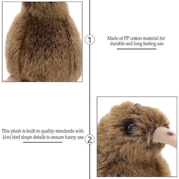 12cm Gosedjur Kiwi Fågel Design Docka Mjuk Barn Djur Leksak Dekorativ