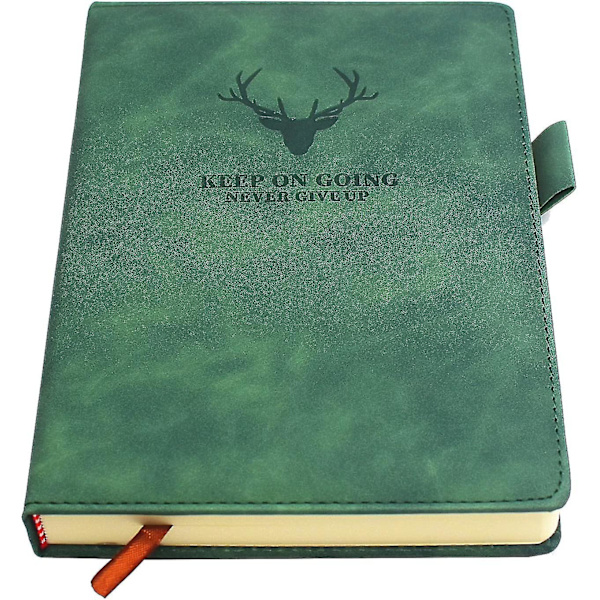 A5 Notebook Journal - Hardcover Executive Notebooks Med Premium Tjockt Papper, College Lined Journal, 8.3\"5.8\", 360 Sidor (grön)