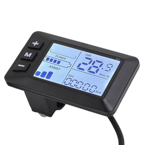 Elcykel display computer - SALALIS - LCD skærm - Regntæt stik - 5 kerner - Smart display - Sort