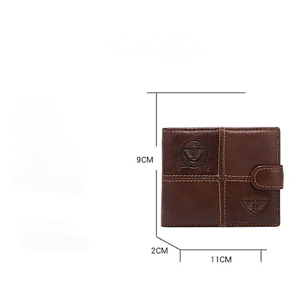 Plånböcker Herr Läder Rfid Blocking Slim Plånbok Med 10 Kreditkort, 2 Sedlar Fack, Id-Fönster & Myntficka Minimalistisk Plånbok-Brun