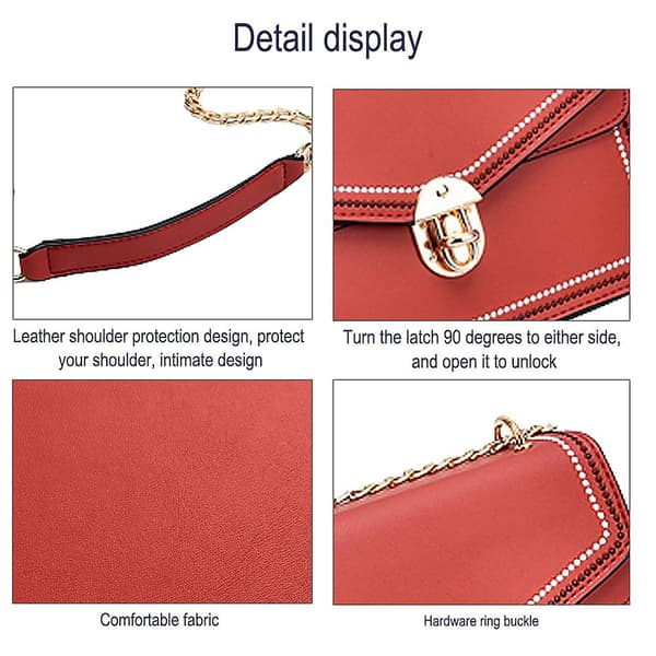 Crossbody skuldertaske til kvinder, håndtasker red