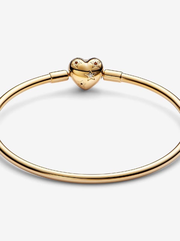 Pandora - Celestial Heart Clasp Armring - 14k guldbelægning 7.5in/19cm