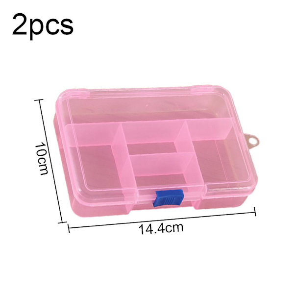 Set med 2 förvaringslådor, plast, blå Style 1