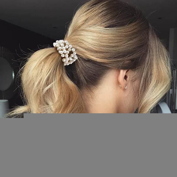stk Perlepannebånd (Perle og Krystall), Elastiske Hårbånd med Krystallperler, Hårstrikk Elastisk Håndlaget, Boho Brudehår til Brudefest