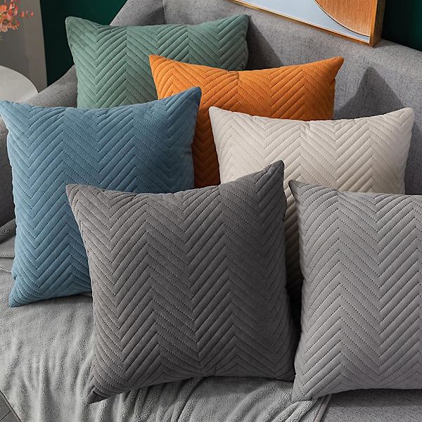 2-pack dekorativa kuddfodral kuddfodral kuddfodral för soffa säng sovrum bil blå blue