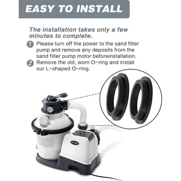 CCYKXA 6-pack gummio-ringar för Intex poolpump, Intex pooltillbehör, Intex spa-tätning, O-ring