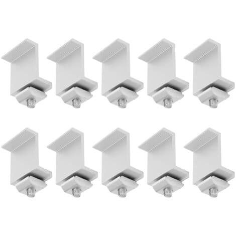 Solpaneländklämmor – 10-pack – Vattentät aluminiumlegering – Snabb och säker installation