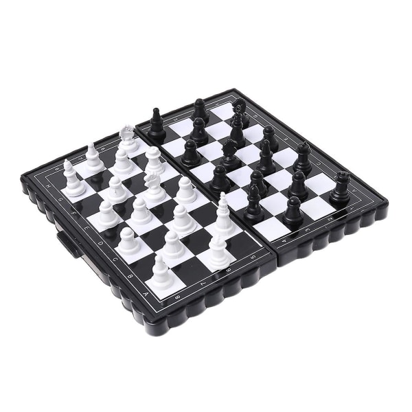 Magnetisk internationalt skak, sammenklappeligt plastik skakbræt, skak-puslespil