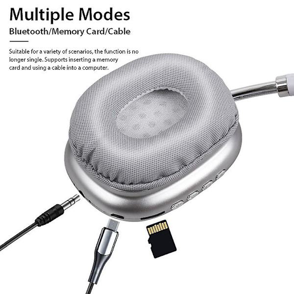 P9 Langattomat Bluetooth-kuulokkeet Stereo Hifi Sound Music Earphones Sports Gaming Earbuds Noise Cancelling -kuulokkeet Tukee Tf:ää mikrofonilla Black
