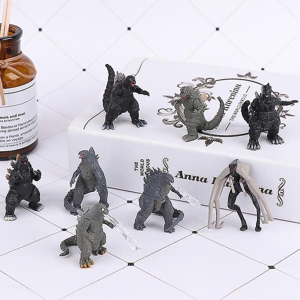 8 st/set Godzilla Vs Kong Modell 5cm Actionfigur Samlarmodell Barnleksak