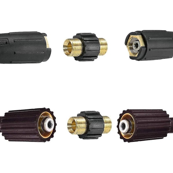 Slangsnabbkoppling, M22 X 1,5 Dubbelhane Adaptrar för Högtryckstvätt (14 mm Hy