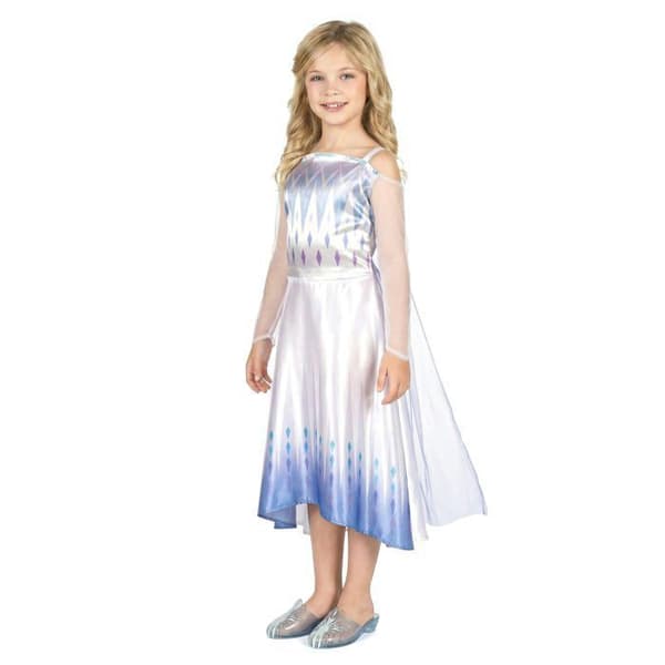Klassisk hvit Elsa Frost 2-kostyme for jenter 3-4 years