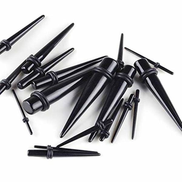 Punk Tapers Kit Plugs Stretching Set Tunnel Ears Expansion 50 Pcs
