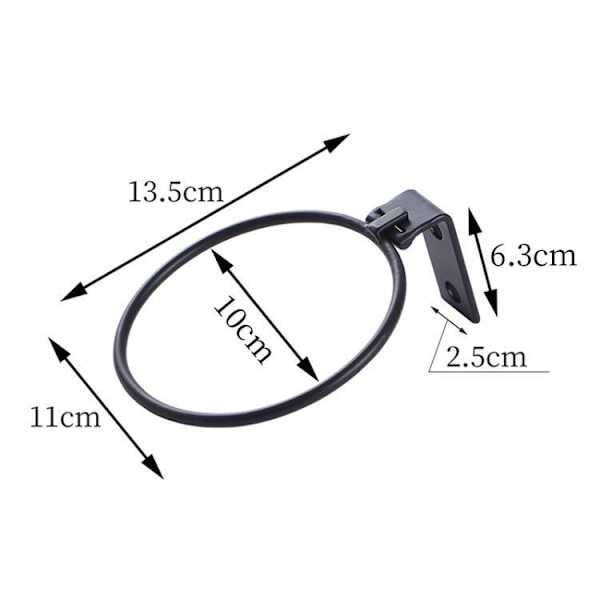 3 st 11,4 cm Metall Väggmonterade Blomkrukfästen, Krukringhållare Blomlådeställ 4.5in