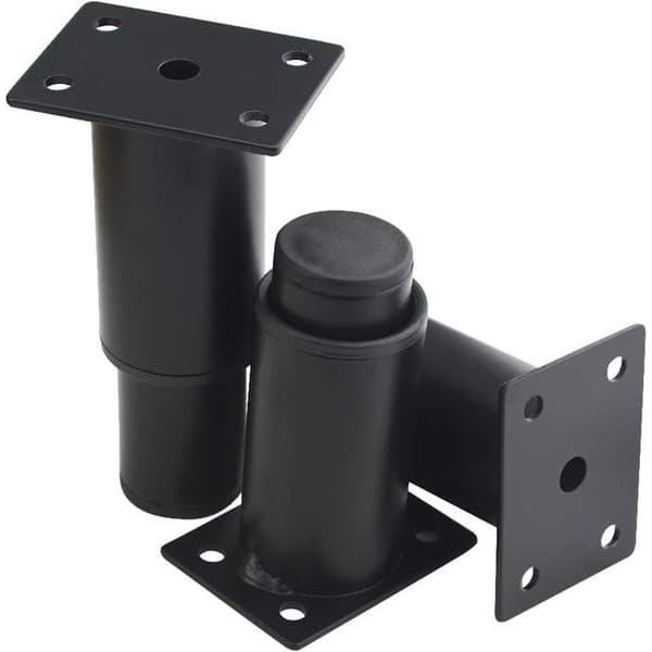Sæt med 4 justerbare møbelben i robust metal til seng, sofa, bord, (80 mm-120 mm, sort)