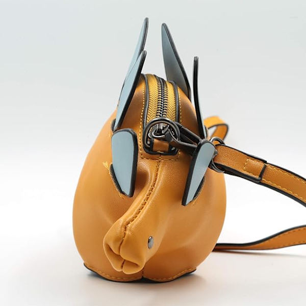 Dinosaurie axelväska, PU Stegosaurus CrossBody väska för flickor kvinnor A-yellow