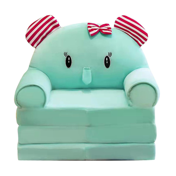 Foldbar Børne-Plush Sofa Ryglæn Stol 2 i 1 - Leveres Med Fyld, Overensstemmende Med Det Færdige Produkt På Billedet A