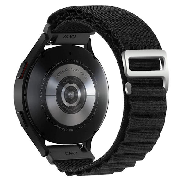 Udskiftningsarmbånd til Coros Pace 2 / Coros Apex 42mm, 20mm Universal Nylon Justerbar Urrem Black