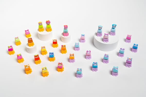 Goliath - CLICKEEZ Multipack Serie 5 Søde Nøglering Klemmelegetøj - Stresslindrende Nøglering Legetøj - Sensorisk ASMR Effekt Legetøj - 30+ Sæt tilfældige 5 stk.