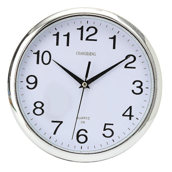 10 tommer stor vintage stille analog ur rundt vægur hjem soveværelse køkken kvarts