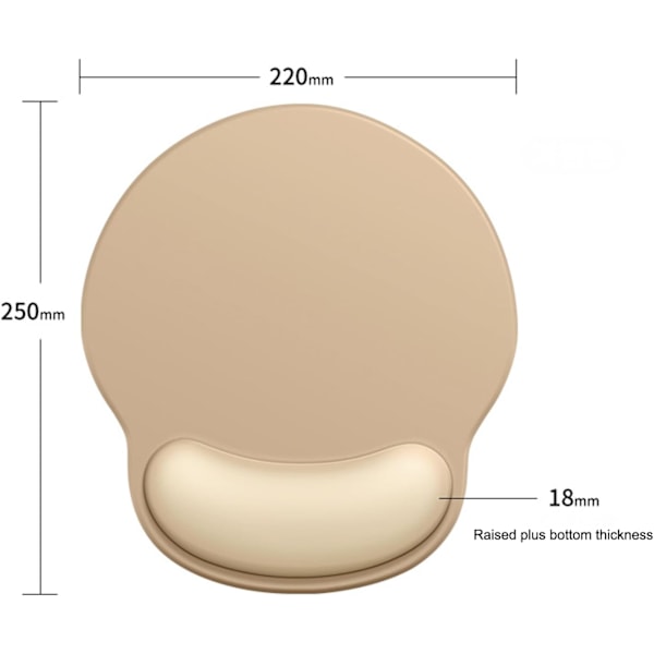 Hiirimatto, hiirimatot rannetuella, liukumaton kumialusta, maitosilkkinen kangas mukavalla, ergonomialla Rice Apricot