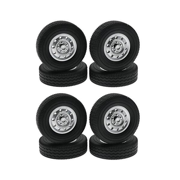 8 st gummihjul däck däck för D12 Mini 1/16 Rc lastbil bil reservdelar tillbehör
