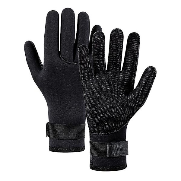 Neopreenistä valmistetut talviset lämmitetyt sukellus- ja snorklauskäsineet miehille ja naisille Black XS