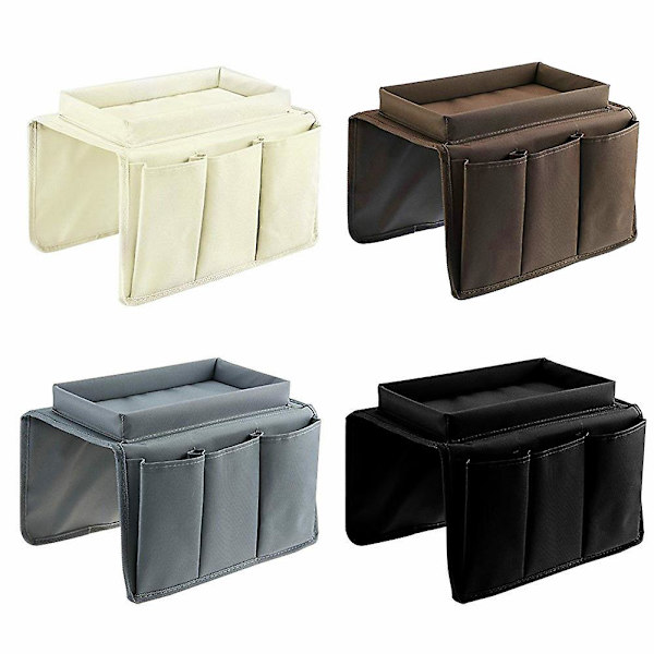Multi-Pocket Sofa Armrest Hengepose Oppbevaringspose Telefon Fjernkontroll Organizer
