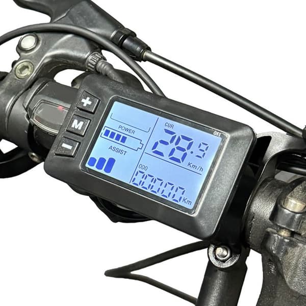 Elcykel display computer - SALALIS - LCD skærm - Regntæt stik - 5 kerner - Smart display - Sort
