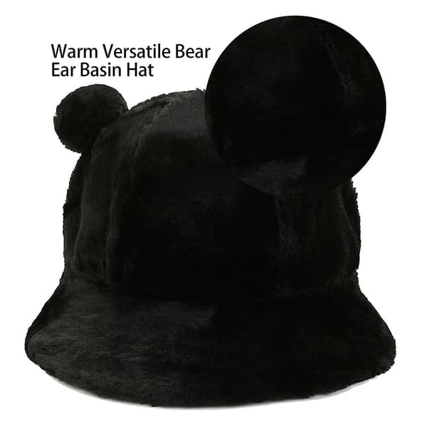Spand med søde fiskerhat Vinter Hold Varme Sjov Leopard Print black