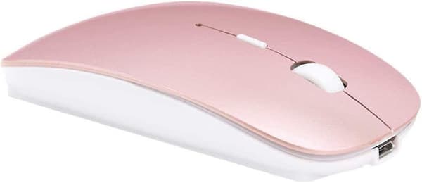 Genopladelig trådløs Bluetooth-mus til Macbook Pro, trådløs Bluetooth-mus til bærbar pc-computer (rose gold)