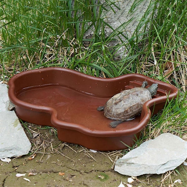Reptil Badebassin Amfibier Tilbehør med Rampe Reptil Vandskål til Skildpadde Hamster