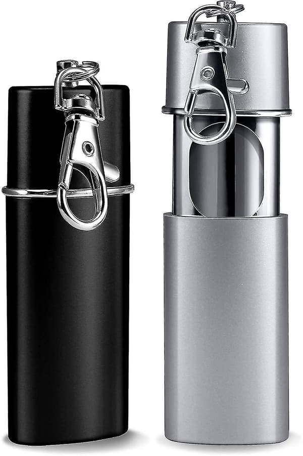 Deodorant fickaskkopp | Resaskkopp - Resaskkopp - Ta ut askkopp (svart + Silver 2 st) (hy)