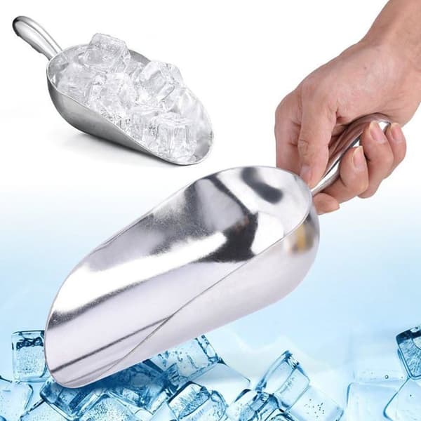 Fødevareske i aluminiumslegering, multifunktionel isske, wienerbrødsske, sukkerske, 38 oz kapacitet