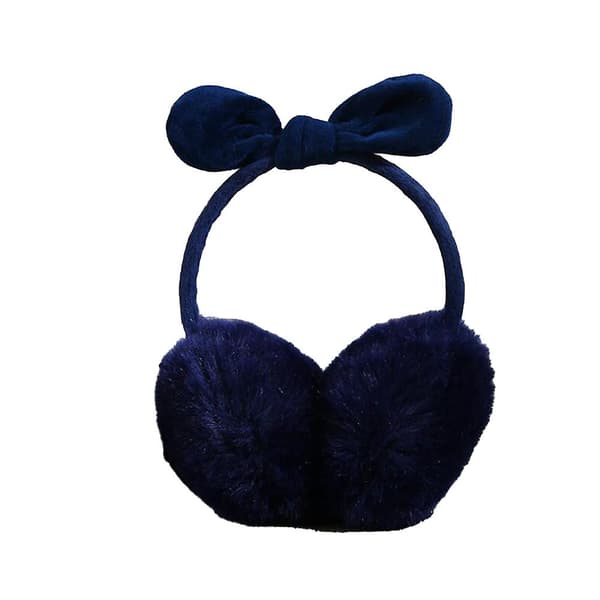 Love Bow-tie Design Öronmuffar Kaninöron Varm Vinter Öronmuffar leather powder
