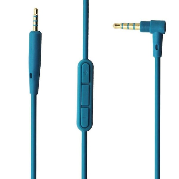 Erstatningsledning for lydkabel med mikrofon for Bose quietcomfort 25 qc25-hodetelefoner Blue