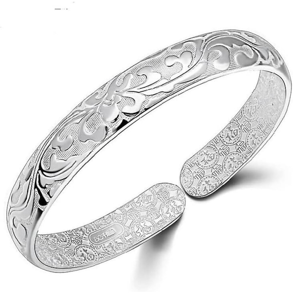 Women Jewelry 925 Silver Sterling Silver Bracelet Fashion Cuff Bangle Chain Bracelets