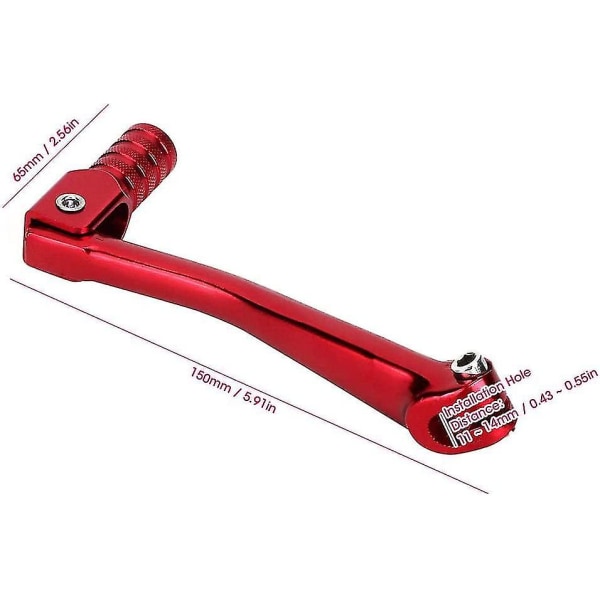 Motorcykel Gearskifter, Universal CNC Aluminiumlegering Folde Gearskifter Motorcykel Modifikations Tilbehør 5.9x2.5 Tommer(rød) (hy)
