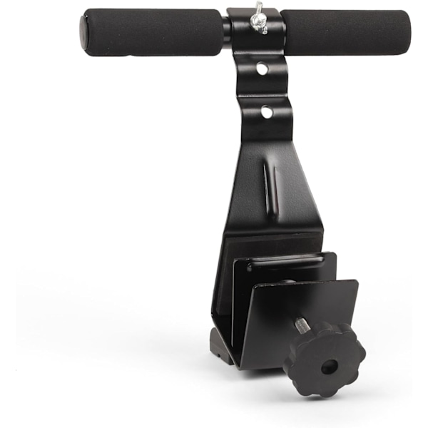 RY848 Unisex Dør Sit-Up Bar - Døråbning Sports Crunch Bar til Maveøvelser Justerbare Niveauer og Polstret Ankelstang, Sort, M