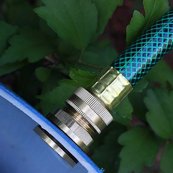 Vandbeholder Grommet Vandbeholder Connector Messing Til Hane / Tøndehane / Regnvandstanke (2stk, Gul)