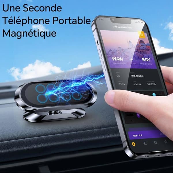 【Sæt med 2】360° Biltelefonmagnet【til iPhone 17 Pro Max 16【med metalplade】