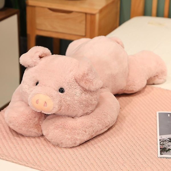 Viktad ångest Rosa gris Plyschleksaksrad kudde Söt rosa gris gosedjur Docka för pojkar Flickor Present 30cm