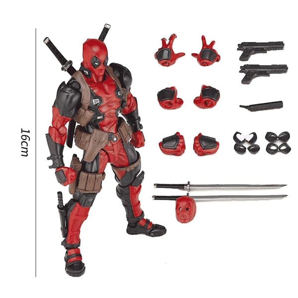 6.2 Inch Deluxe Marvel Deadpool Action Figure Toy Superhero Collectibles Pvc Model With Accessories Variable Action Dolls Toys Fans Gifts