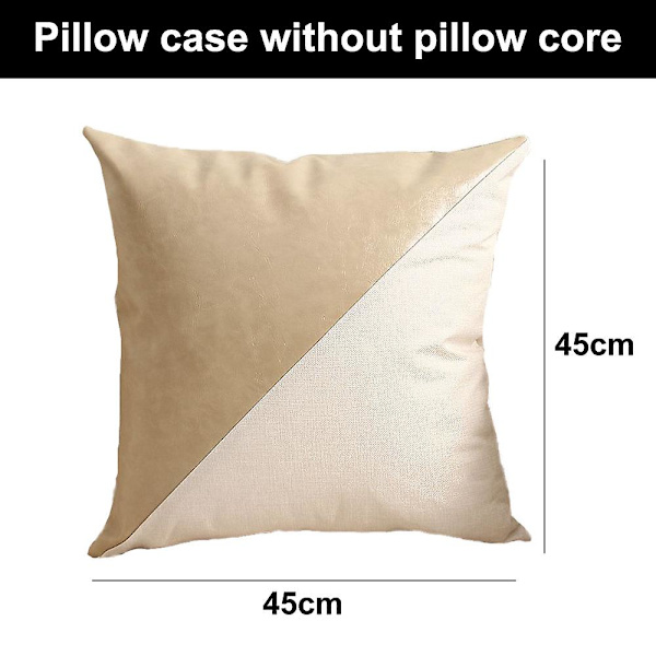 Pu Stitching Putetrekk - Moderne Enkle Ins Wind Putetrekk - Hjem Sofa Bil Putetrekk Stil1 45*45cm 45*45cm style3