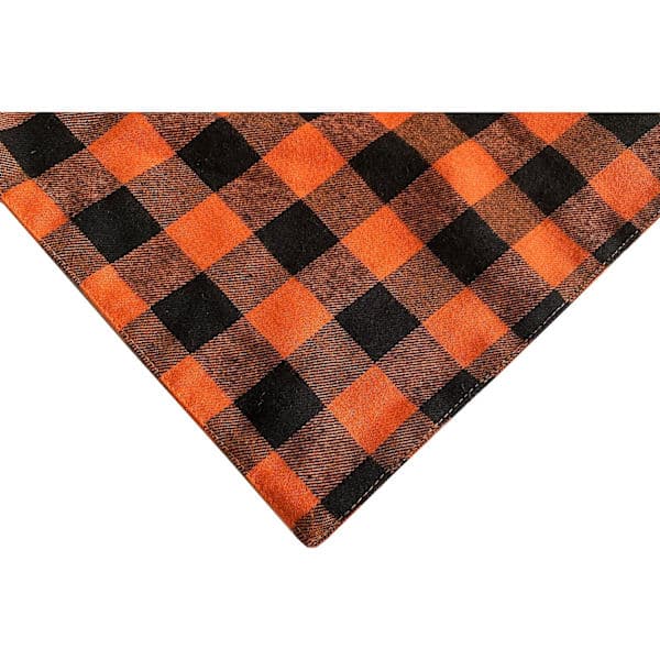 Efterår Thanksgiving Hunde Bandanaer 2-pak, Orange Ternet Kæledyrstørklæde til