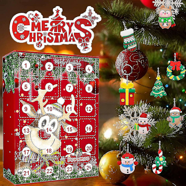 Julepynt Adventskalender For Barn, Pynt Juleadventskalender