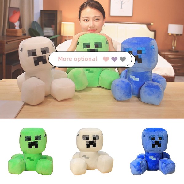 Minecrafts Creeper plysjleker rundt spillet 23cm blue
